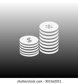 Flat icon of money