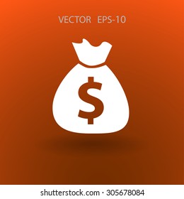 Icono plano del dinero