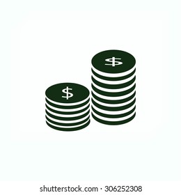 Flat icon of money
