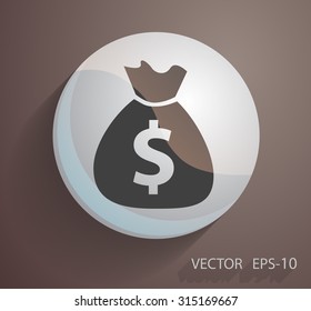 Icono plano del dinero