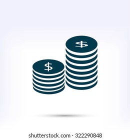 Flat icon of money