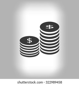 Flat icon of money