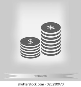 Flat icon of money