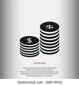 Flat icon of money