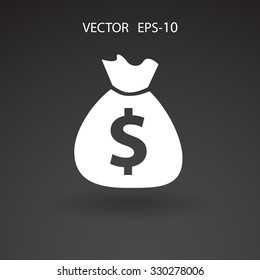 Icono plano del dinero