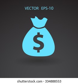 Icono plano del dinero