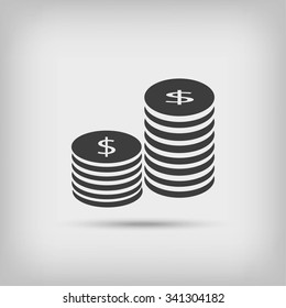 Flat icon of money