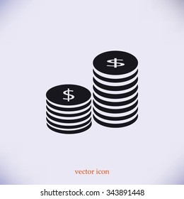 Flat icon of money