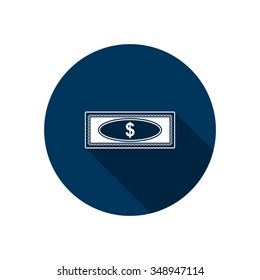 Flat icon of money icon