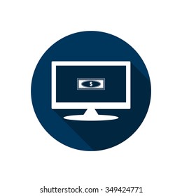Flat icon of money icon