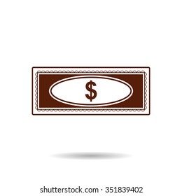 Flat icon of money icon