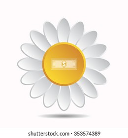 Flat icon of money  icon