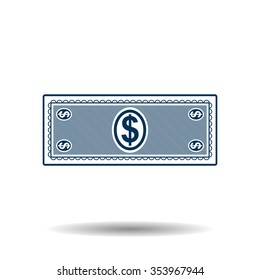 Flat icon of money  icon