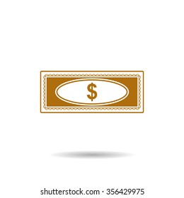 Flat icon of money icon
