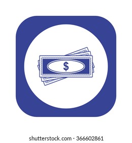 Flat icon of money icon