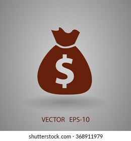 Icono plano del dinero