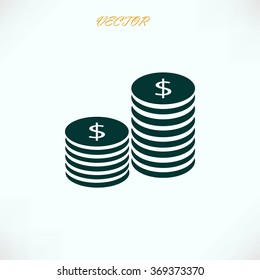Flat icon of money