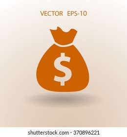 Icono plano del dinero