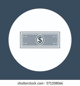 Flat icon of money  icon