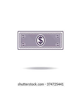 Flat icon of money  icon