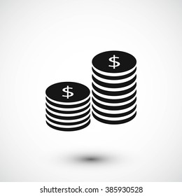 Flat icon of money