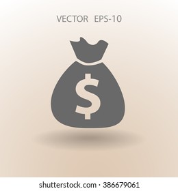 Icono plano del dinero