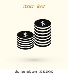 Flat icon of money