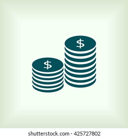 Flat icon of money