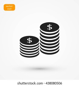 Flat icon of money