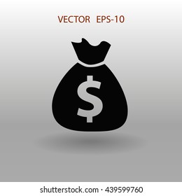 Icono plano del dinero