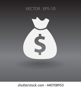 Icono plano del dinero