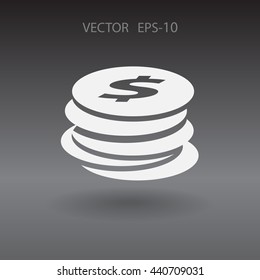 Icono plano del dinero