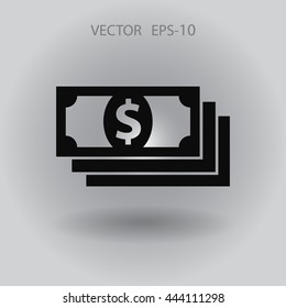 Icono plano del dinero