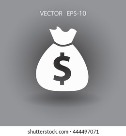 Flat icon of money