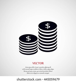 Flat icon of money