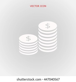 Flat icon of money