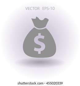 Icono plano del dinero