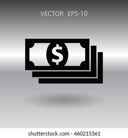 Icono plano del dinero