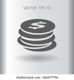 Icono plano del dinero
