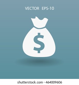 Icono plano del dinero
