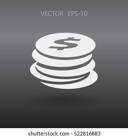 Icono plano del dinero