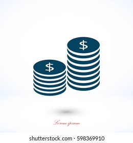flat icon of money, flat design best vector icon