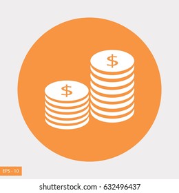 flat icon of money, flat design best vector icon
