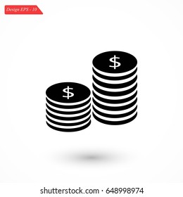 flat icon of money, flat design best vector icon