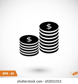 flat icon of money, flat design best vector icon