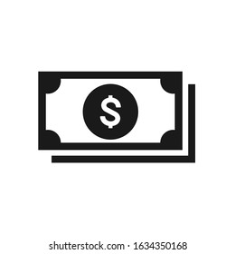 Flat icon of money ,Dollars vector icon