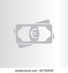Flat icon of money (euro) vector icon