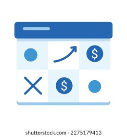 Flat icon Money making schedule