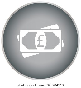 Flat icon of money (sterling) vector icon