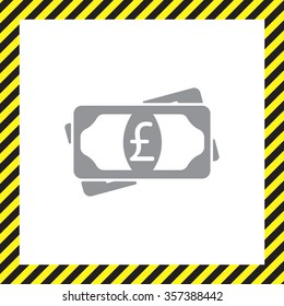 Flat icon of money (sterling) vector icon
